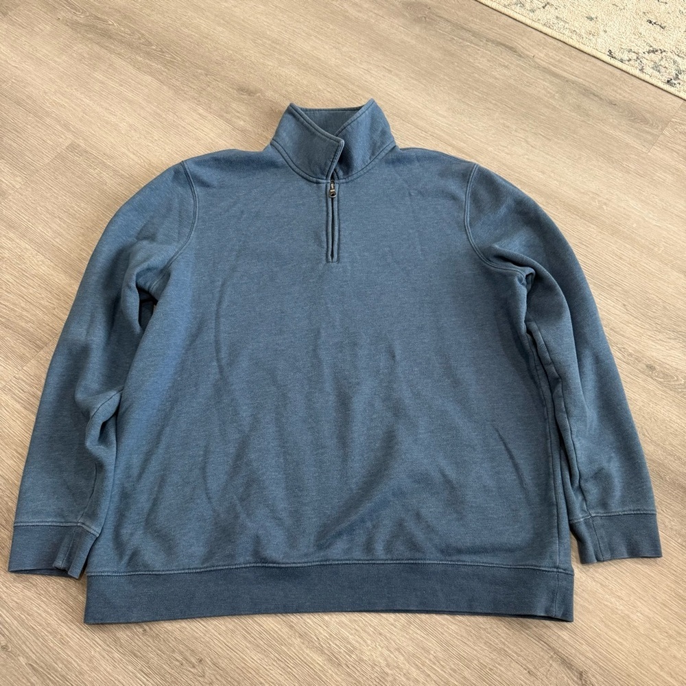 Croft & Barrow Men's Steel Blue 1/4 Zip-Up Sweater